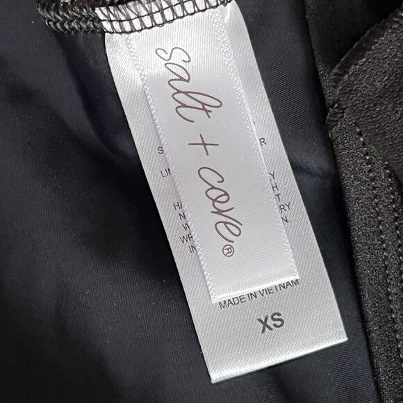 Salt and Cove Swim Womens sz XS Tankini Black Witchy Goth Basic Straps - Picture 7 of 7